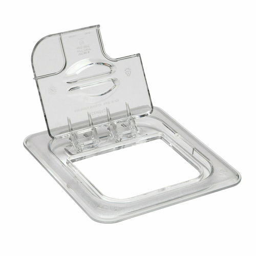 Food Pan Cover, 1/6 size, notched, hinged, 60CWLN135