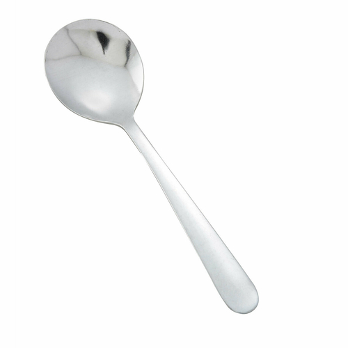 0002-04 SPOON, BOUILLON, WINDSOR, MEDIUM WEIGHT, 18/0, VIBRO FINISH