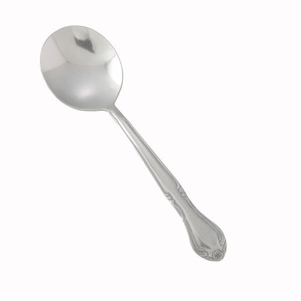 0004-04 SPOON, BOUILLON, ELEGANCE, HEAVY WEIGHT, 18/0, VIBRO FINISH