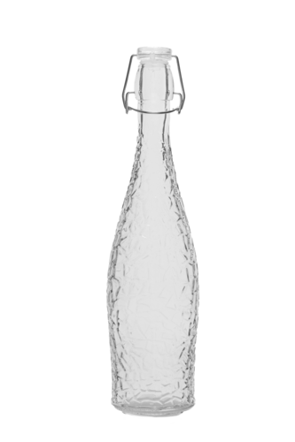 Glacier Bottle Glass Clear Clamp Top Lip # 110237