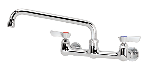 12-810L, Faucet, splash-mounted, 8" centers, 10" swing spout