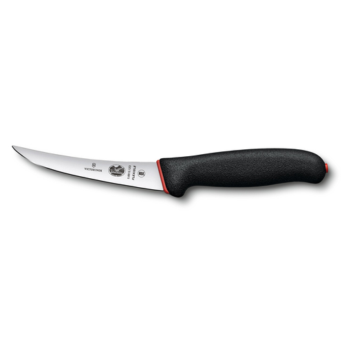 Boning Knife, 5", narrow, curved, flexible, stainless steel blade, black Fibrox® Pro dual-grip non-slip handle, NSF