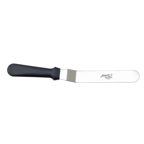 Icing Spatula, 8", offset, plastic handle, stainless steel blade/1307