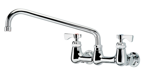 14-812L, Faucet, splash-mounted, 8" centers, 12" swing spout