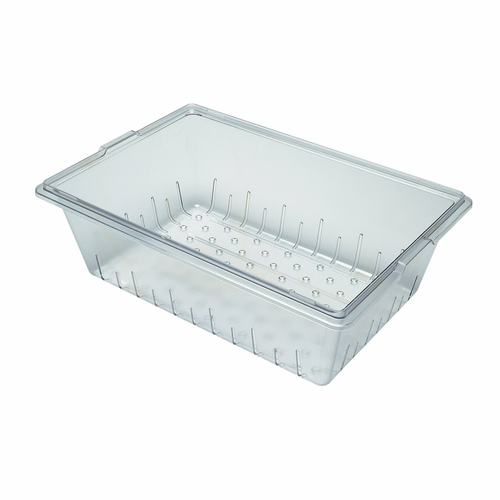 18268CLRCW135 PAN, FOOD, DRAIN, 26" X 18" X 9", POLY, CLEAR