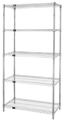 Wire Shelf, 54"W x 18"D, 600 - 800 lb. capacity, chrome plated finish