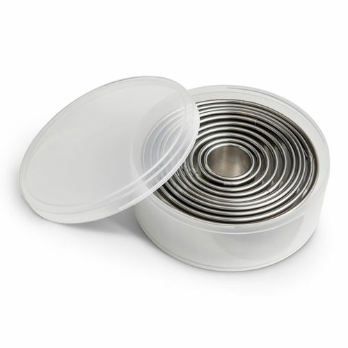 Round Cookie Cutter Set, 10 graduated cutters