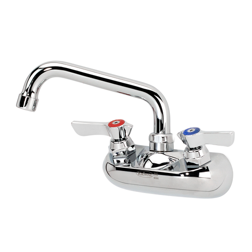 10-406L FAUCET, SPLASH MOUNT, 6" SWING SPOUT, 4" CENTERS, SILVER