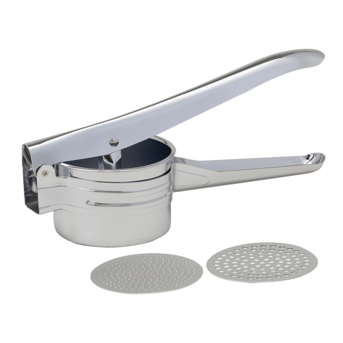 Potato Ricer, 10-1/2" x 4-3/4", with 2 stainless steel blades, stainless steel