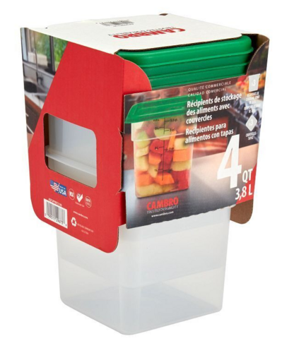 Multi Pack translucent container and lid, 4 qt Mod # 4SFSPPRP3190