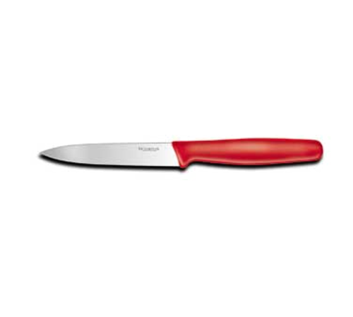 Paring Knife, 4" blade, red polypropylene handle