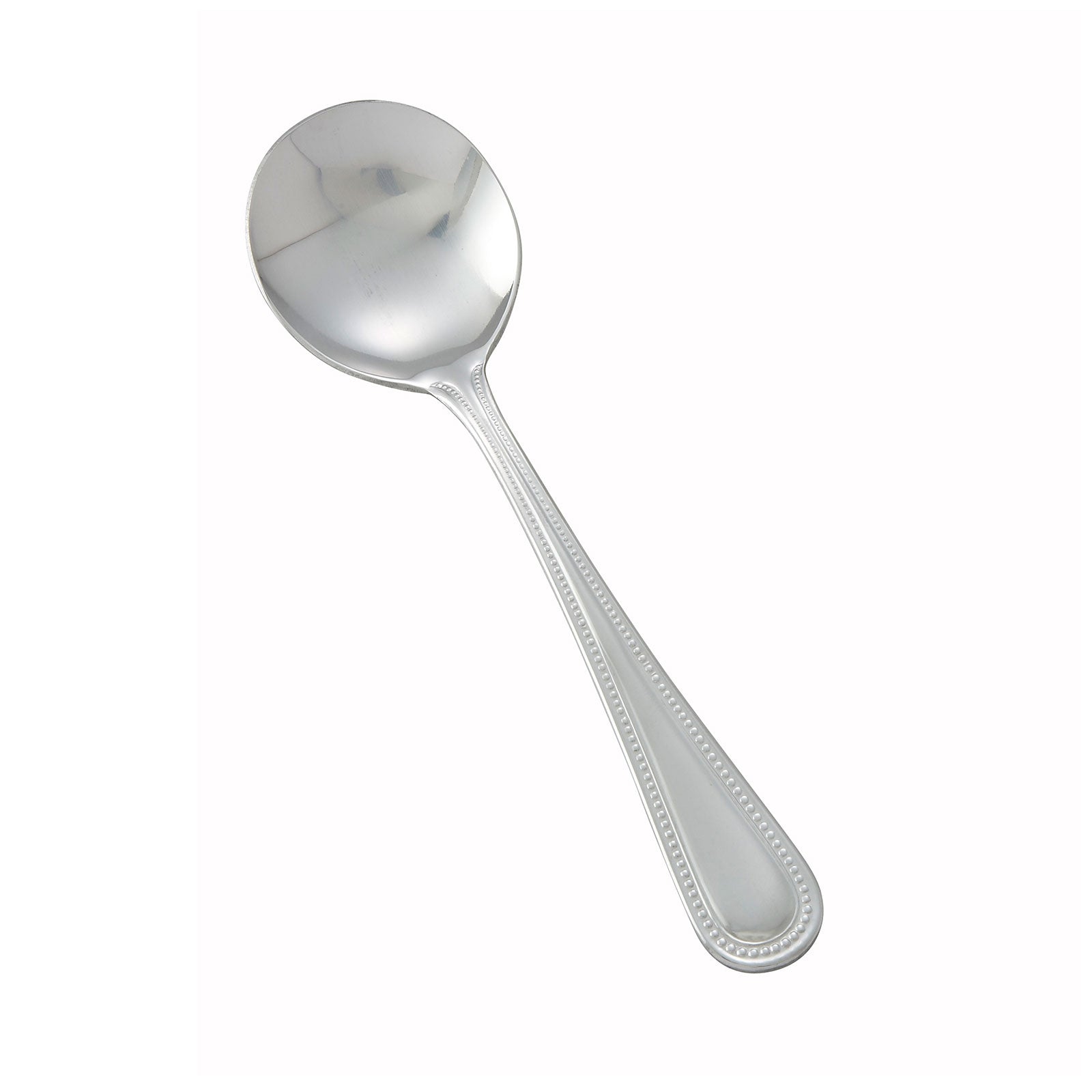 0005-04 SPOON, BOUILLON, DOTS, 18/0, MIRROR FINISH