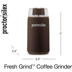 Proctor Silex Fresh Grind Electric Coffee / Spice Grinder: Brown