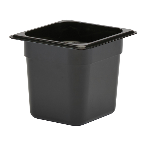 Food Pan 1/6 x 6 poly black Cambro # 66CW110