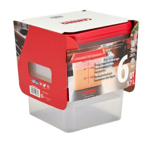 Multi Pack translucent container and lid, 6 qt Mod # 6SFSPPRP2190