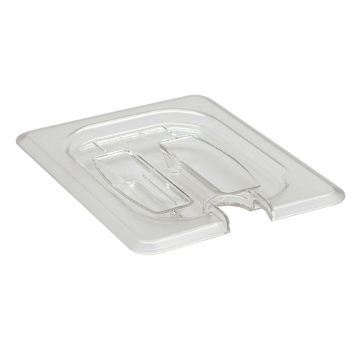 1/8 Size Notched Clear Food Pan Cover