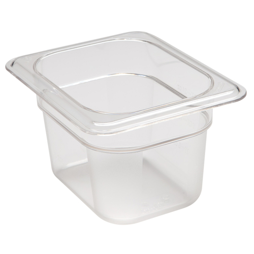 84CW135 PAN, FOOD, 1/8 SIZE X 4, POLY, CLEAR