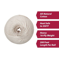 HIC Kitchen Chef-Grade Cooking Twine, 200-Feet