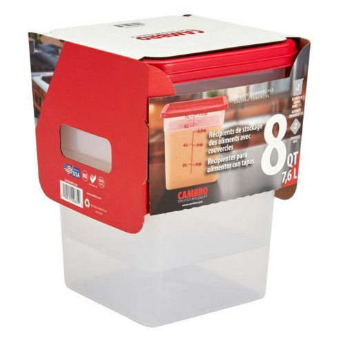 Multi Pack translucent container and lid, 8 qt Mod # 8SFSPPRP2190