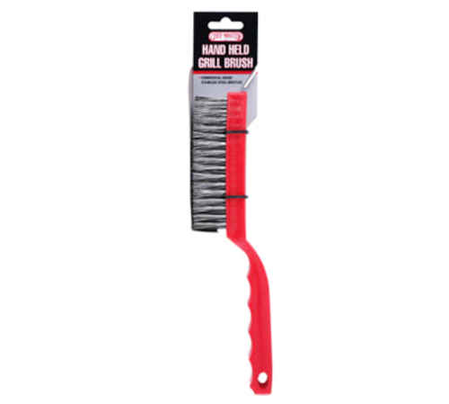 Grill Brush, hand held, durable handle, stainless steel bristles Mod # 90044