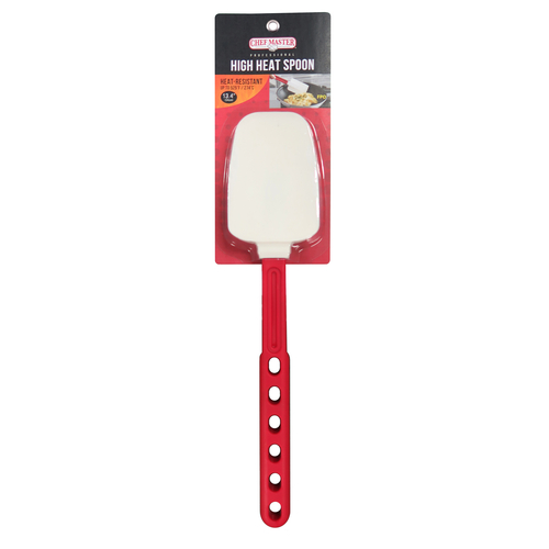 13-2/5" Red Handle High Heat Spoon