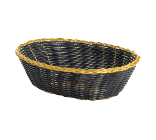 Basket Oval Black with Gold Rim Mod # 975B