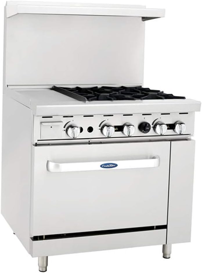 36" Gas Range. (4) 32,000 B.T.U. Burners and 12" Griddle