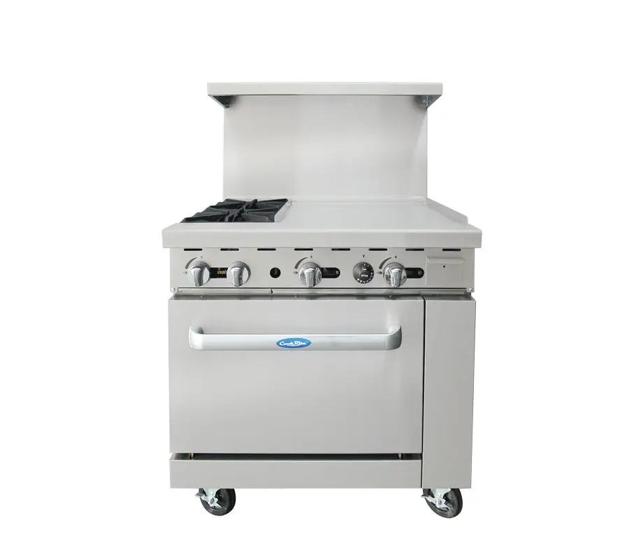 36" Gas Range. (2) 32,000 B.T.U. Burners and 24" Griddle / 26'' 1/2 Wide Ovens