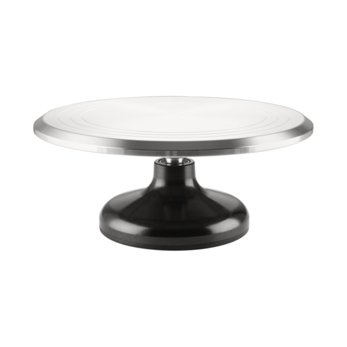 Cake Stand, 12" dia., revolving, metal