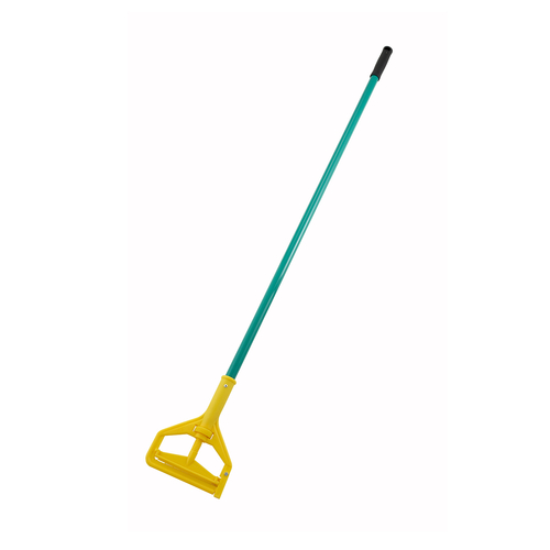 Mop Handle, side release, 57" metal handle with plastic side release