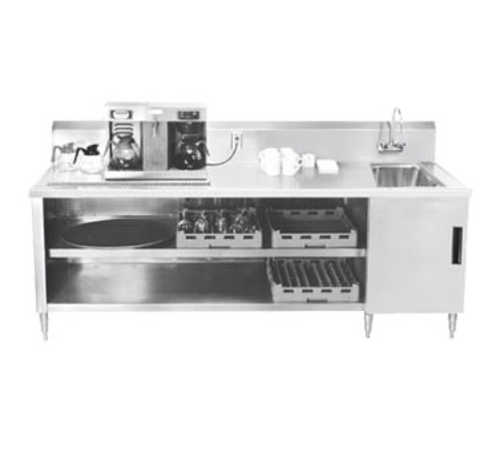 Beverage Table, 96" W, with 14" x 16" x 12" deep sink