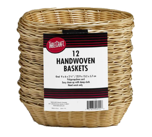 Baskets, 9" x 6" x 2-1/4", oval, hand-woven