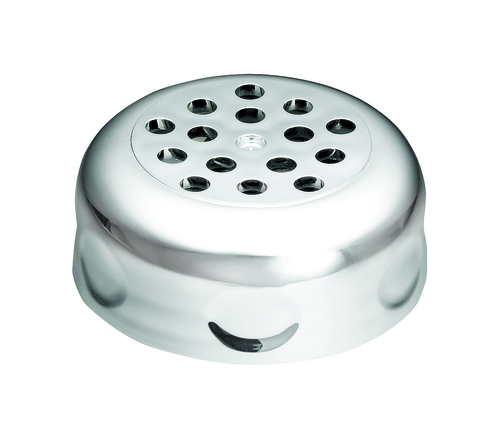 12 Perforated Chrome Plated Plastic Tops