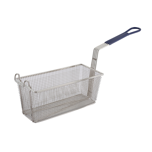 FB-20 BASKET, FRY, 13.25 X 5.5 X 6, BLUE HANDLE, NICKEL PLATED