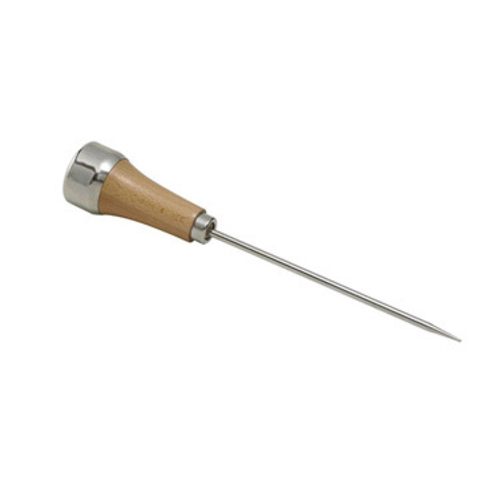 Ice Pick, 9"L, nickeled steel, with wood handle
