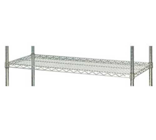 Wire Shelf, 800 lb. weight capacity, 14"W x 48"L, for dry storage, zinc plated steel wire