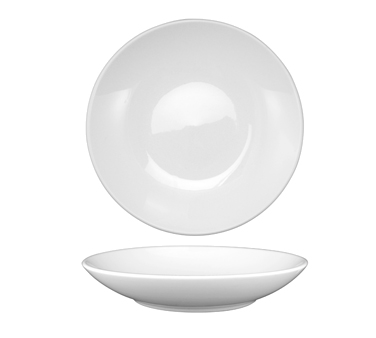 PLATE, PASTA, COUPE, 10" DIA, PORCELAIN, EUROPEAN WHITE, TORINO, 1 DZ/CASETN-110