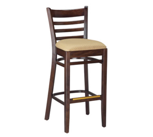 Barstool, ladder back, upholstered padded seat Mod # 9512