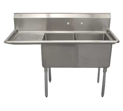 D2CWP1818L-18, 2 bay sink