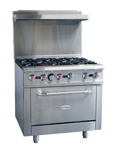Range, 36", 6 Open Burners, SGR-6B