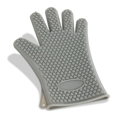 SG11GY,  Heat-resistant silicone glove, grey.