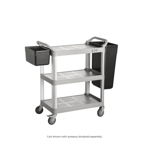 BTUC-17GY, CART, UTITLITY, 3 TIER, 32L X 17W X 36H, PLASTIC, GREY