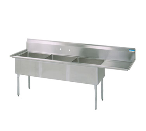 BKS-3-18-12-18R, Three (3) Compartment Sink