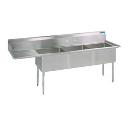 BKS-3-1620-12-18L, 3 Bay Sink