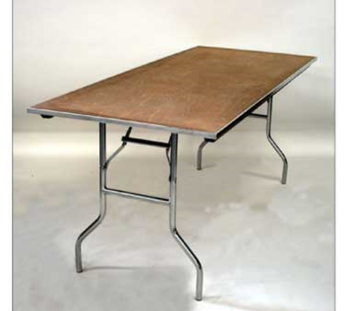 Standard Folding Table, rectangular top, 5/8" plywood top, MP3072