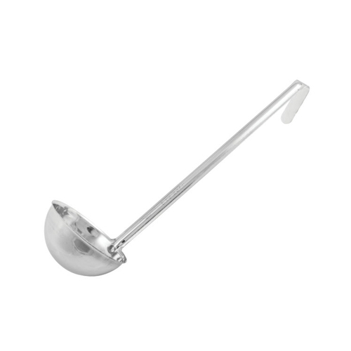 Ladle, 8 oz., 12-1/2" handle, one-piece, stainless steel