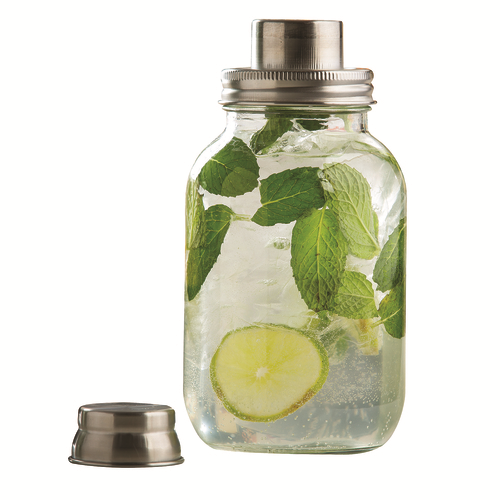 30oz 3-Piece Set Glass Mason Jar Shaker