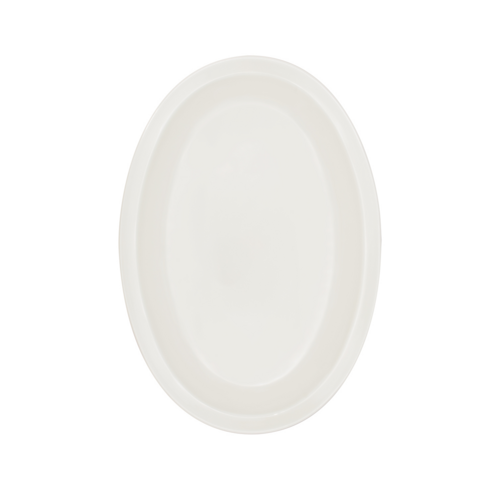 Dwight Oval Platter, 13.25"W x 9.625"D x 1.125"H, narrow rim - Mod # MLDNR-14