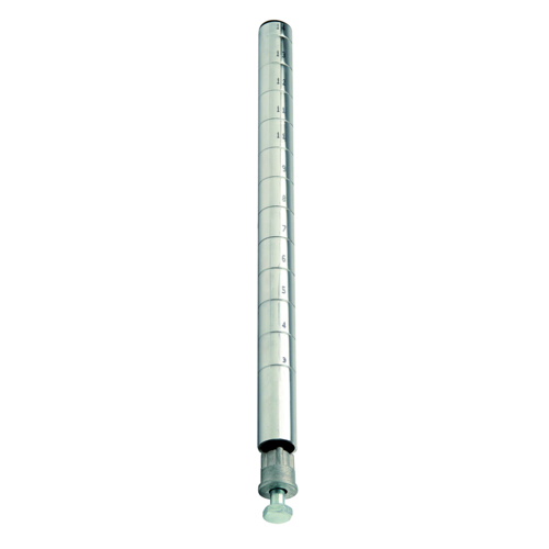 Post with Leveling Legs, 74"H, numbered grooves in 1" increments