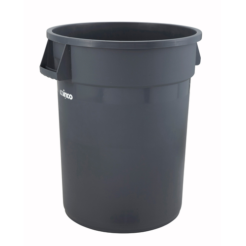 CAN, TRASH, 32-GAL, ROUND, PLASTIC, GRAY